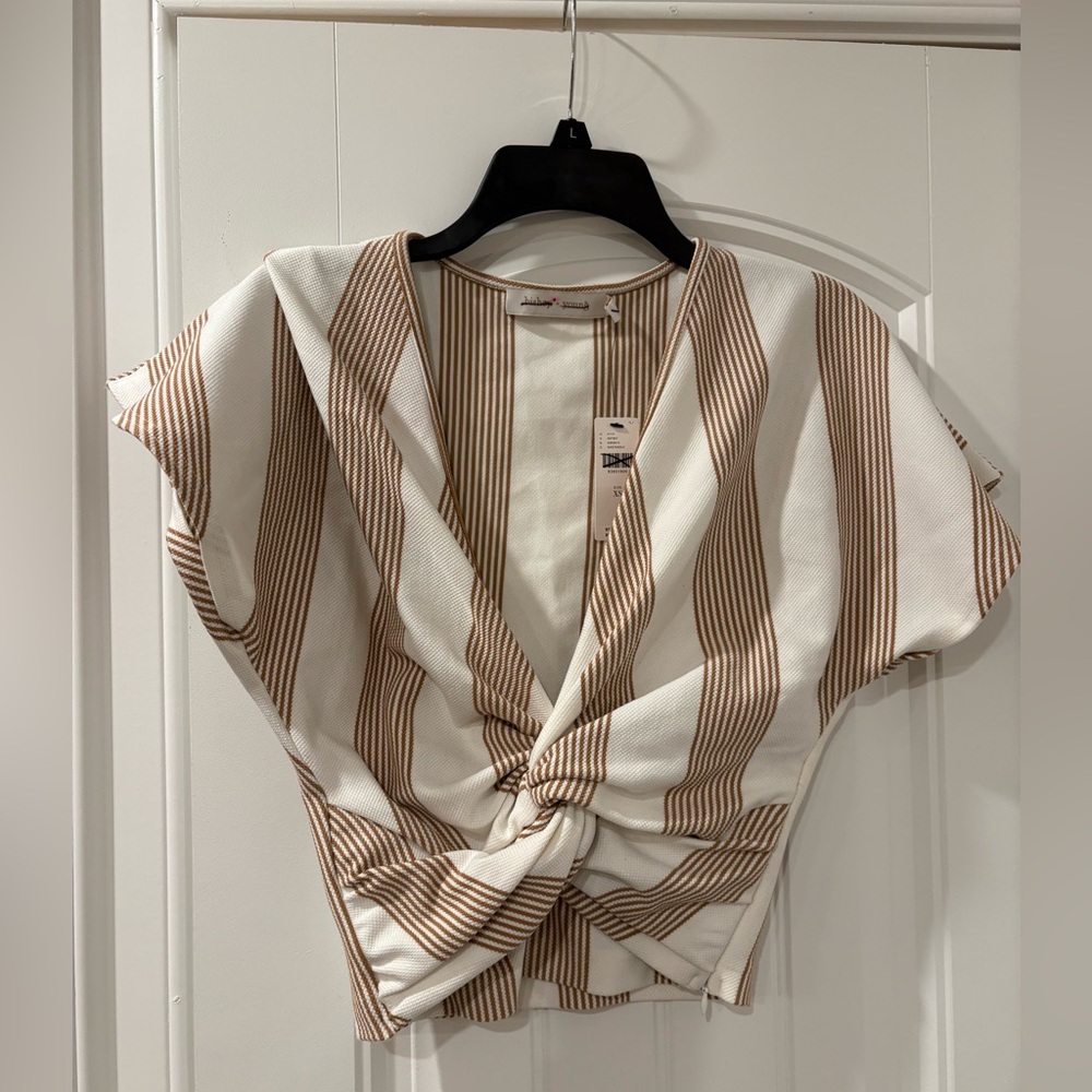 Anthropologie Bishop + Young Twist Front Top Size XS new with tags